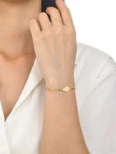 Wholesale Stainless Steel Colorful Drip Oil Bracelet
