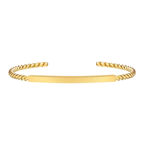 Wholesale Stainless Steel Engravable Twisted Cuff Bangle