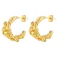 Wholesale Stainless Steel Wide Hammered Hoop Earrings