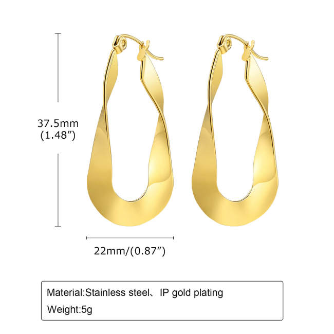 Wholesale Stainless Steel Mobius Earrings