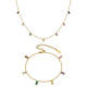 Wholesale Stainless Steel CZ Drop Bracelet and Necklace Set