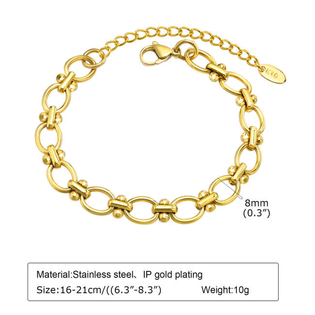 Wholesale Stainless Steel Beverly Link Bracelet