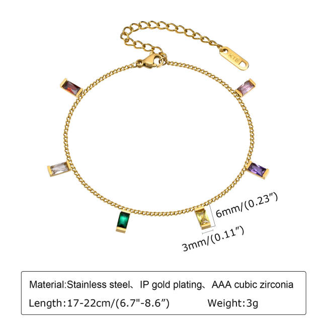 Wholesale Stainless Steel CZ Drop Bracelet and Necklace Set