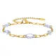 Wholesale Stainless Steel CZ Paperclip Chain Bracelet