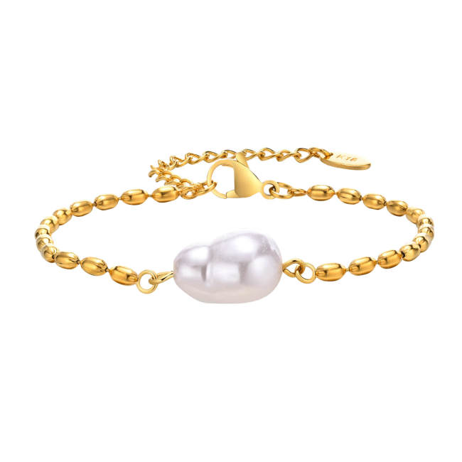 Wholesale Stainless Steel Pearl & Link Bracelet and Necklace