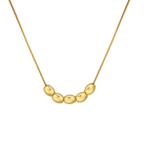 Wholesale Stainless Steel Beads Snake Chain Necklace
