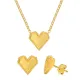 Wholesale Stainless Steel Heart Earring Necklace Set