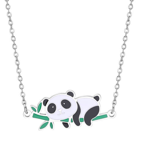 Wholesale Stainless Steel Cute Panda Pendant Necklace