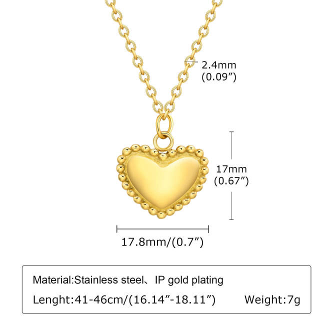 Wholesale Stainless Steel Unique Heart Necklace