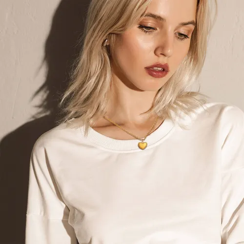 Wholesale Stainless Steel Unique Heart Necklace