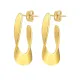 Wholesale Stainless Steel Flat Möbius Hoop Earrings