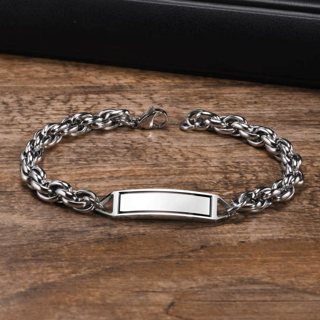 Wholesale Stainless Steel Personalized Rope Chain Bracelet