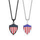 Wholesale Stainless Steel American Flag Shield Pendant