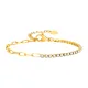 Wholesale Stainless Steel Half Tennis Half Paperclip Bracelet