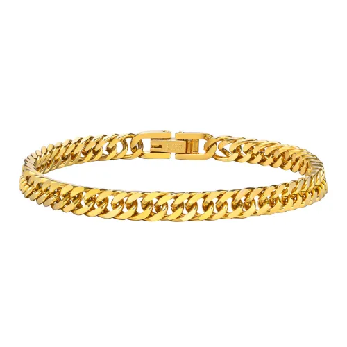Wholesale Stainless Steel Gold Tone Chain Link Bracelet