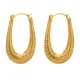 Wholesale Stainless Steel Threaded U Shaped Hoop Earring