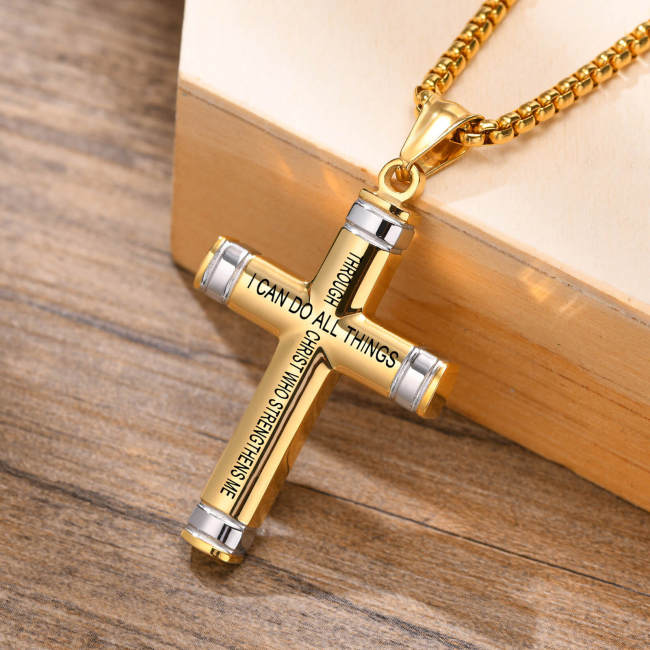 Wholesale Stainless Steel Cross with Scriptures