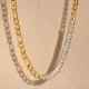 Wholesale Stainless Steel Women NK Chain Tennis Necklace