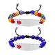 Wholesale Stainless Steel Evil Eye Medical ID Beads Bracelet