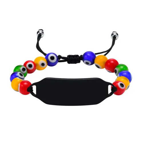 Wholesale Stainless Steel Personalized Devil Eye Beads Bracelet