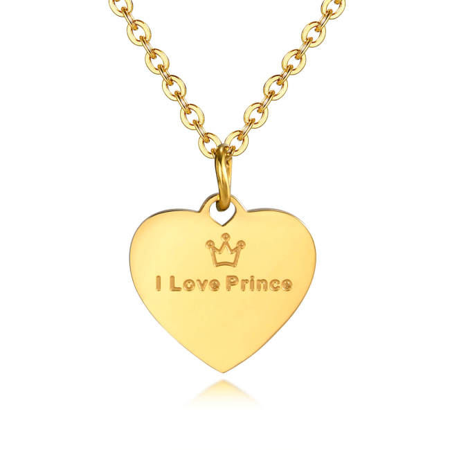 Wholesale Stainless Steel 'I Love Prince' Heart Bracelet