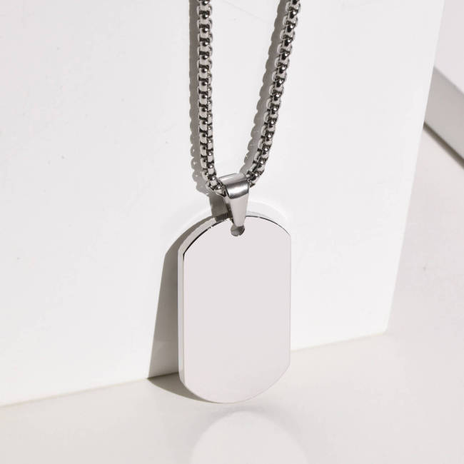 Wholesale Stainless Steel Engraved Dad Dog Tag Necklace