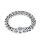 Wholesale Stainless Steel Hip Hop Cuban Chain Skull Bracelet