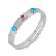 Wholeasle Stainless Steel Vintage Natural Stone Bangle