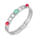 Wholesale Stainless Steel Hollow Luxury Natural Stone  Bangle