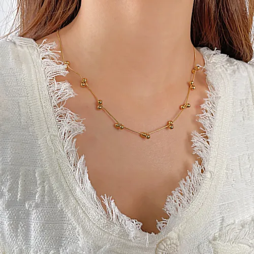 Wholesale Stainless Steel Unique Ball Chain Necklace