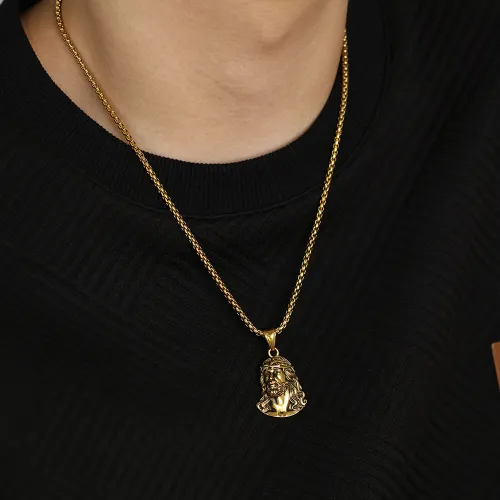 Wholesale Stainless Steel Vintage Mens Portrait Pendant