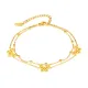 Wholeale Stainless Steel Double Layer Hollow Butterfly Anklet