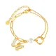 Wholesale Stainless Steel Half Paperclip Half Ball Chain Bracelet
