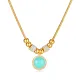 Wholesale Stainless Steel Round Acrylic Pendant Necklace