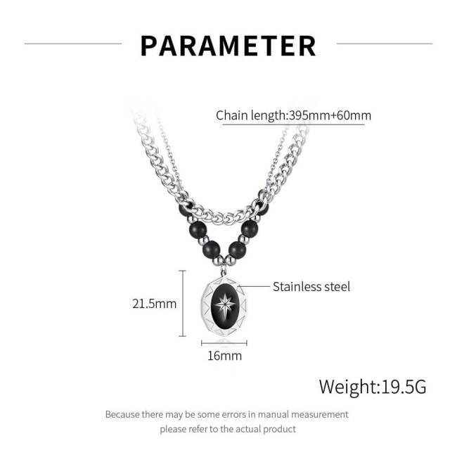 Wholesale Stainless Steel Women Oval Octopus Pendant Necklace