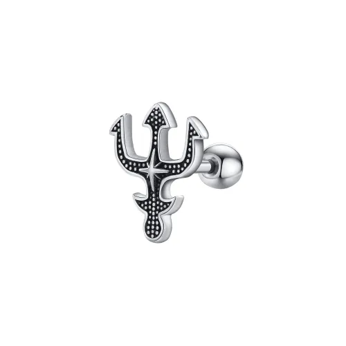 Wholesale Stainless Steel Trident Stud Earrings