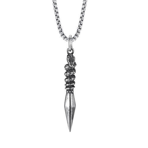 Wholesale Stainless Steel Snake Wrapped Spear Pendant