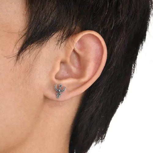 Wholesale Stainless Steel Trident Stud Earrings