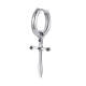 Wholesale Stainless Steel Mens Sword Cross Hoop Earring