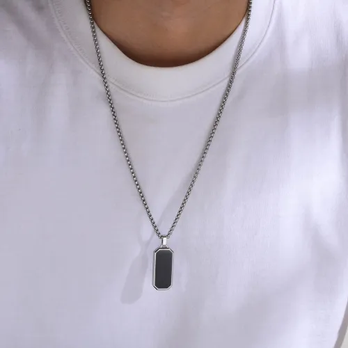 Wholesale Stainless Steel Octagonal Vertical Bar Pendant