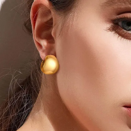 Wholesale Stainless Steel Chunky C Shape Stud Earring