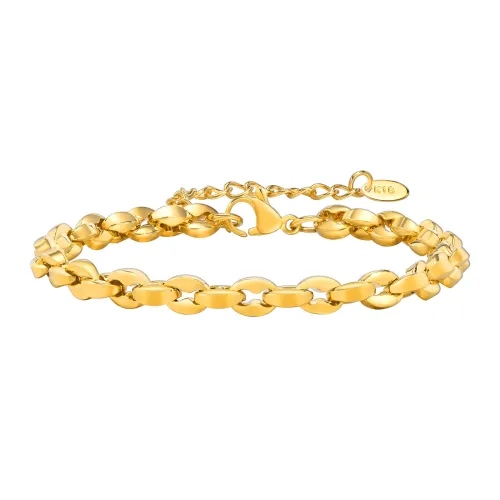 Wholesale Stainless Steel Chunky Coffee Bean Link Chain Bracelet