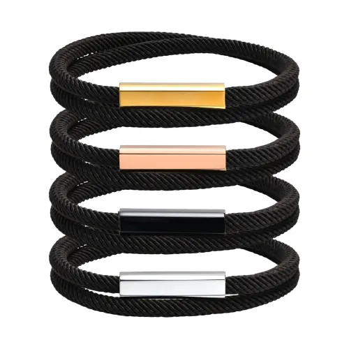 Wholesale Stainless Steel Milanese Rope Double Layer Bracelet