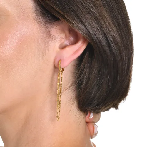 Wholesale Stainless Steel Chain Huggie Earrings