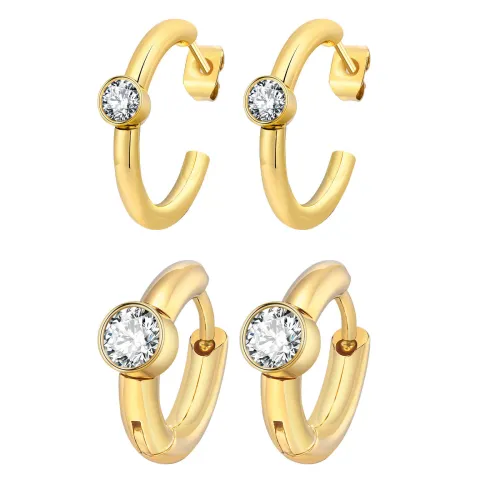 Wholesale Stainless Steel 18k Gold Earring
