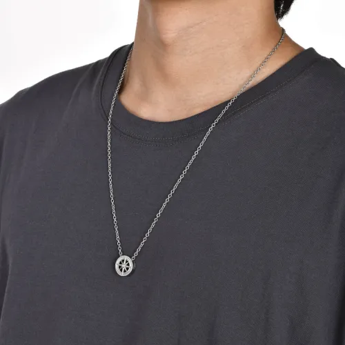 Wholesale Stainless Steel Octomom Zirconia Necklace