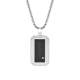 Wholesale Stainless Steel Black CZ Dog Tag Pendant