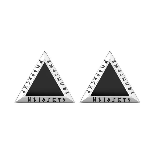 Wholesale Stainless Steel Triangle Viking Earrings