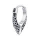 Wholesale Stainless Steel Hip Hop Textured Waterdrop Hoop Earring