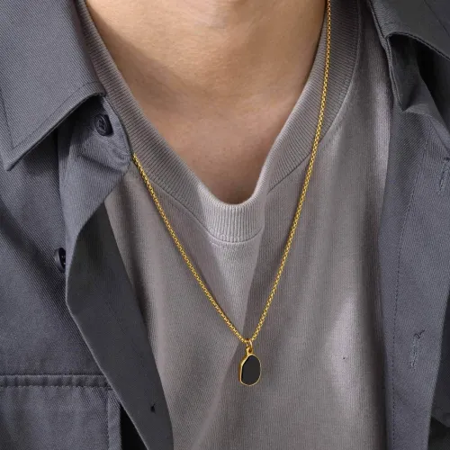 Wholesale Stainless Steel Irregular Oval Drop Pendant